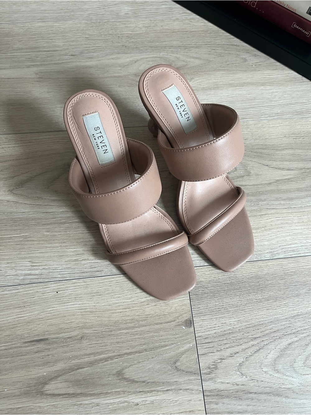 Steve Madden nude Slide Mules